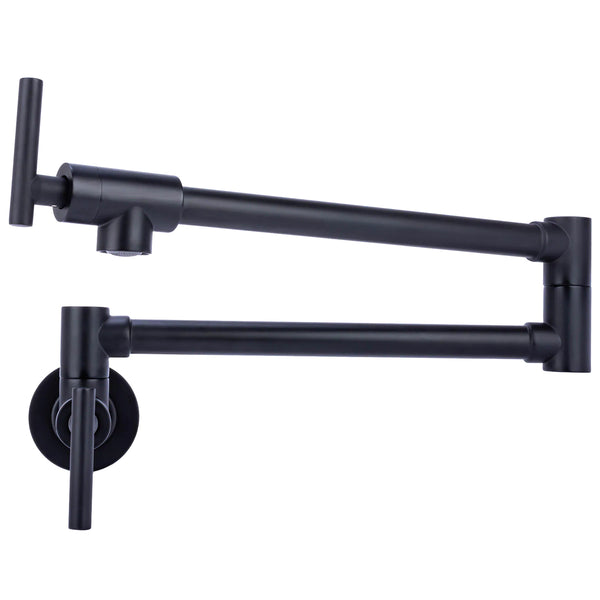 Contemporary Pot Filler Kitchen Faucet in Matte Black – Italia Faucets, Inc.