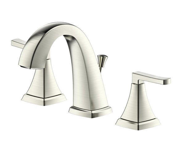 Opéra Double Handle 8 in. Widespread Bathroom Faucet in Brushed Nickel ...